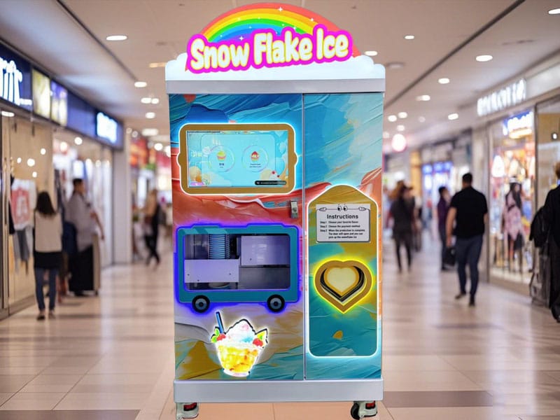 Snow ice vending machine in shopping mall Snow ice vending machine in shopping mall