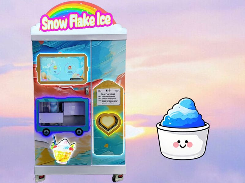 Snowflake Ice vending Making Snowflake Ice vending Machine
