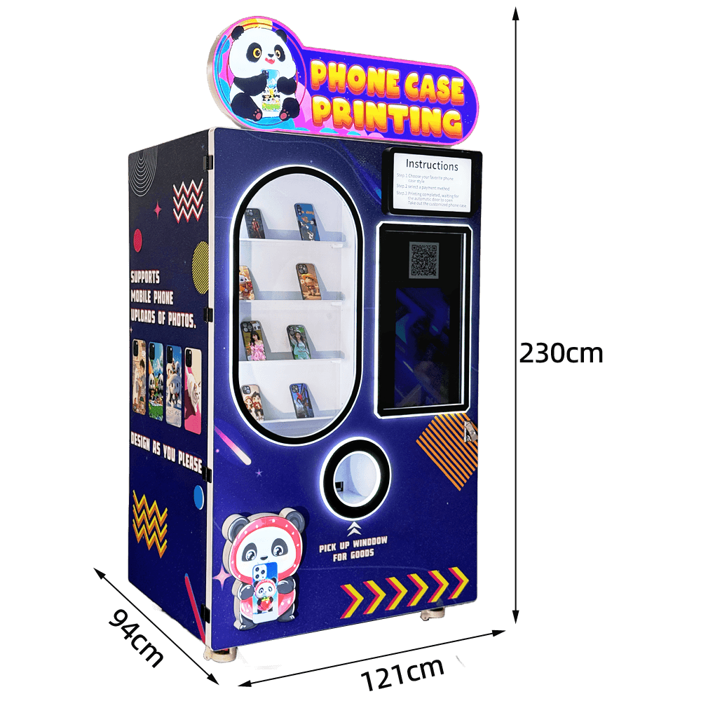 phone case printing vending machine size