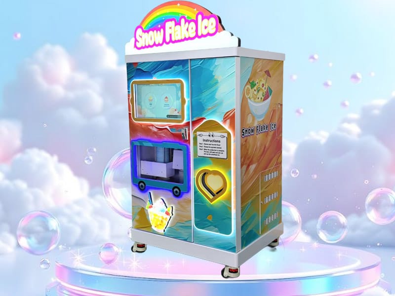 snowflake ice cream vending machine in a modern setting snowflake ice cream vending machine in a modern setting