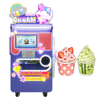 Colorful ice cream vending machine