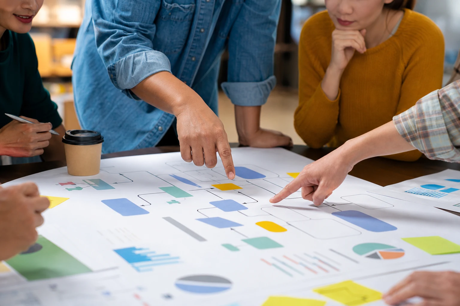 Customer journey and inventory planning illustration