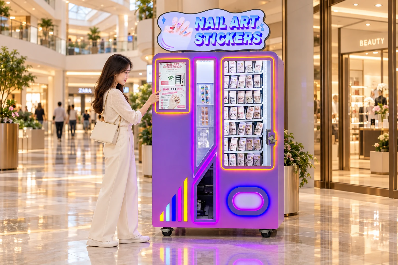 CT-MJ330 front view in a shopping mall with a customer