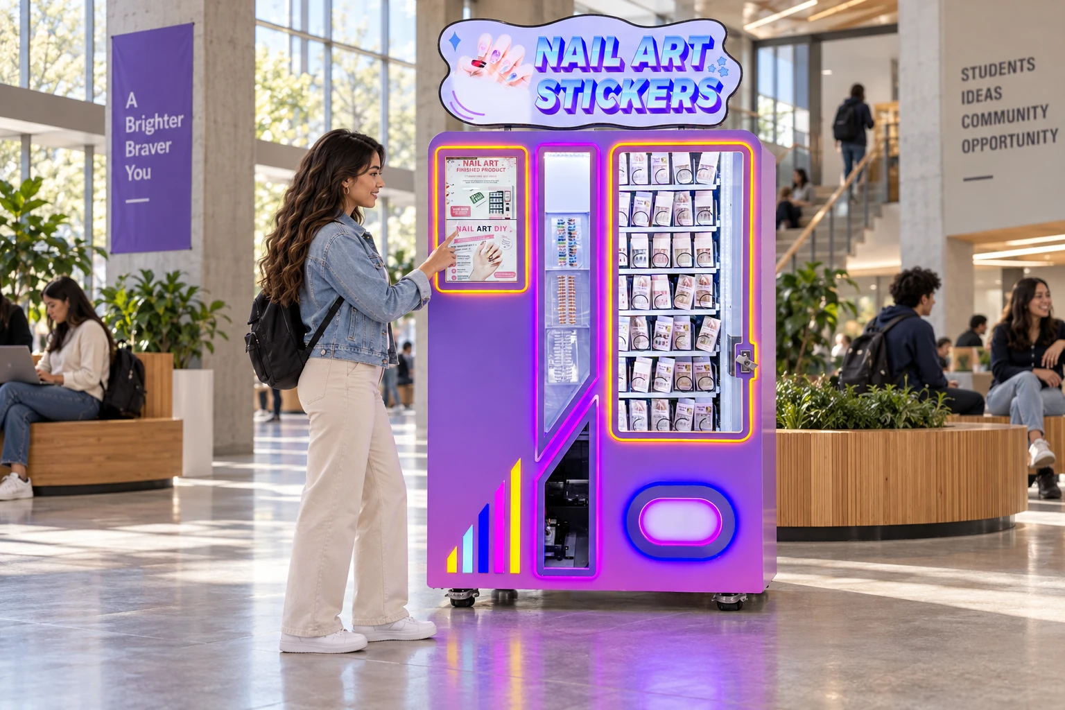 CT-MJ330 front view in an entertainment venue with a visitor